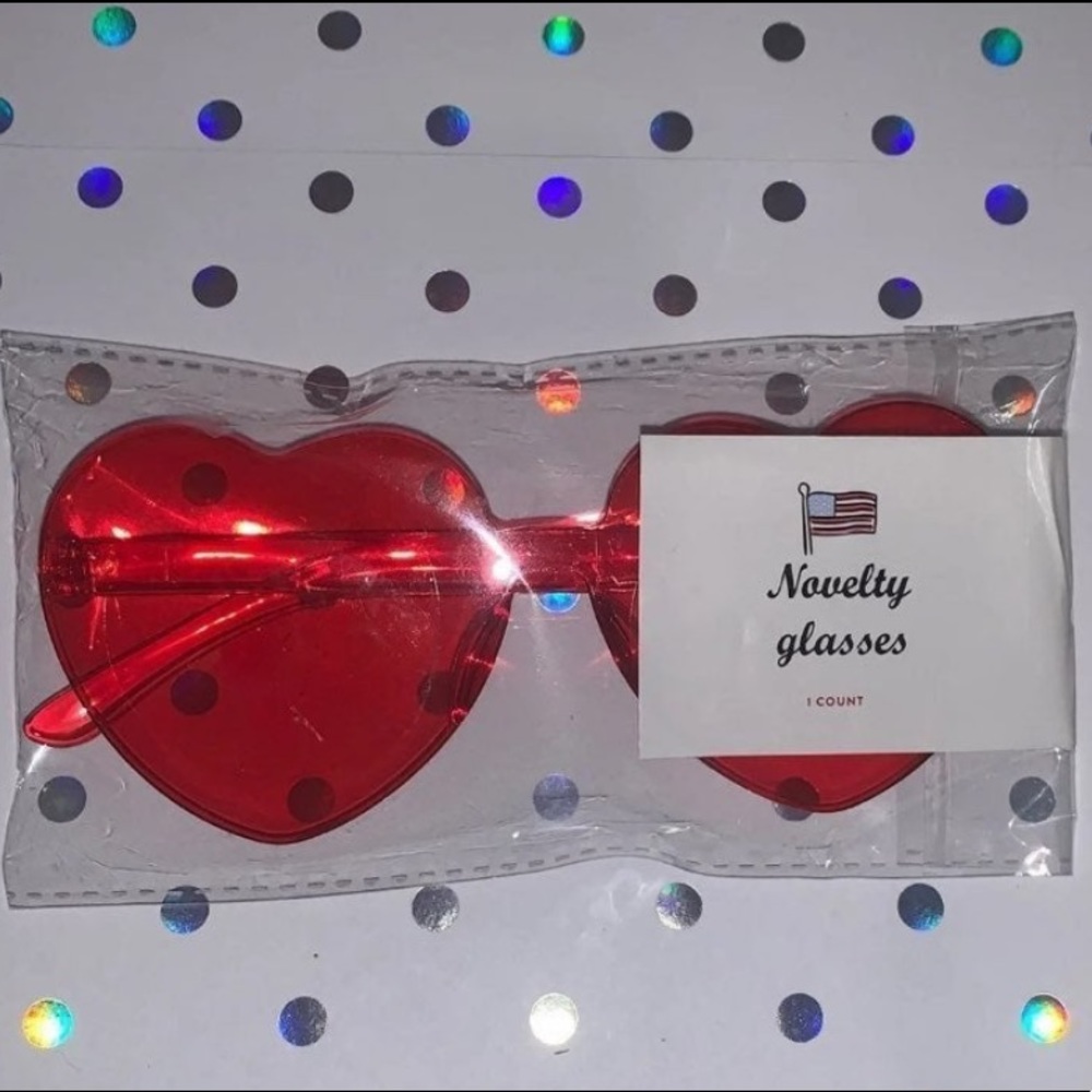 Harry Styles Red Heart Sunglasses